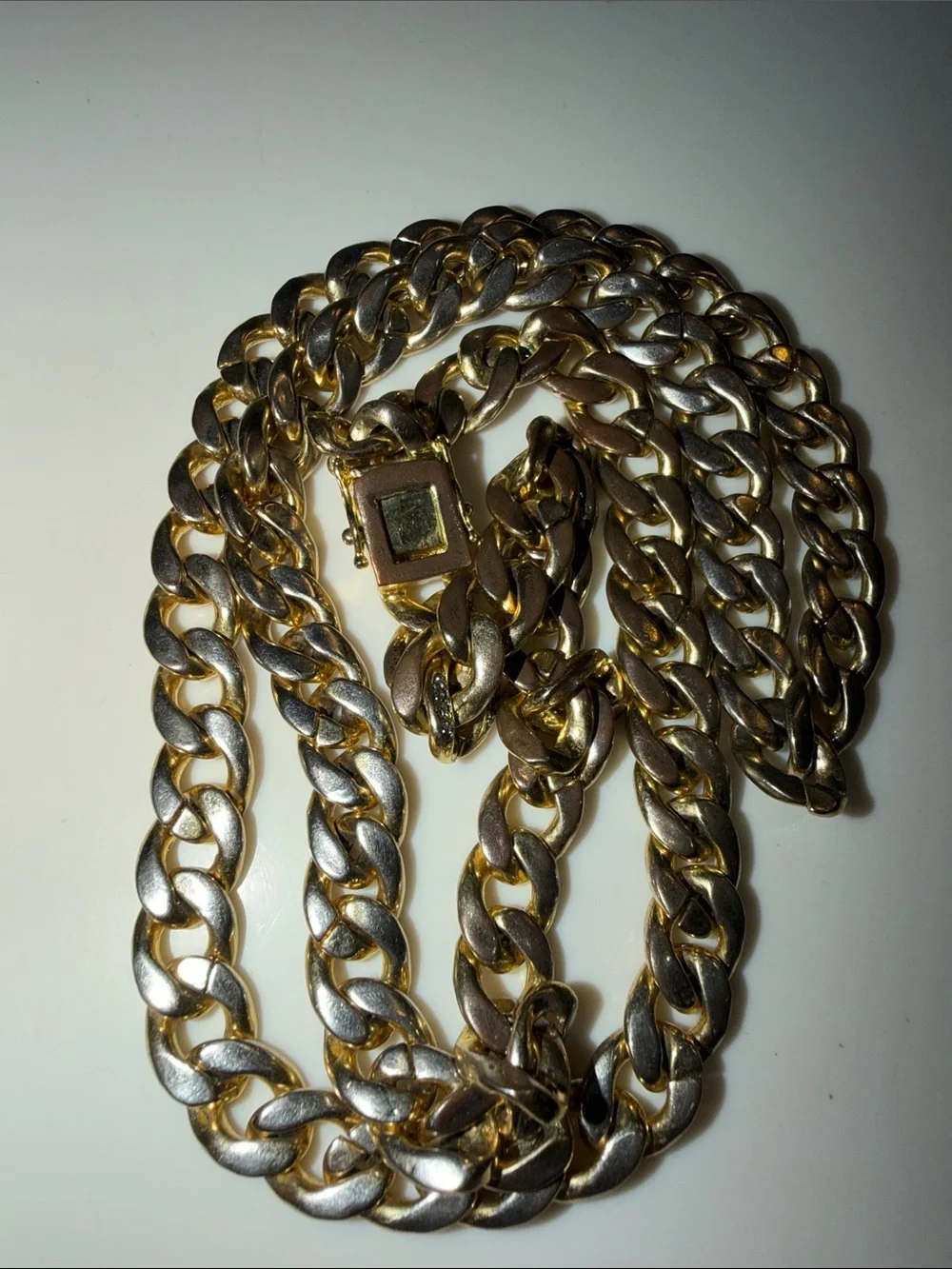 Gold-Tone Cuban Link Necklace